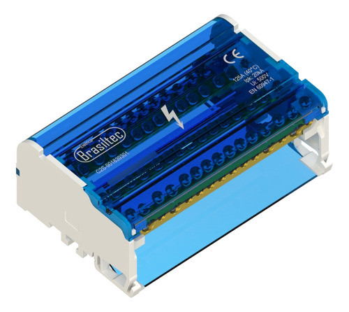 Painel De Distribuicao 15 Furos 125a Azul 4 Barramentos 0