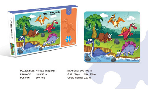 Puzzle 25 Pcs Dinos 0