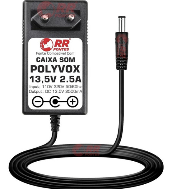 Carregador Dc 13,5v Caixa Amplificada Bazuka Polivox Xb-860 0