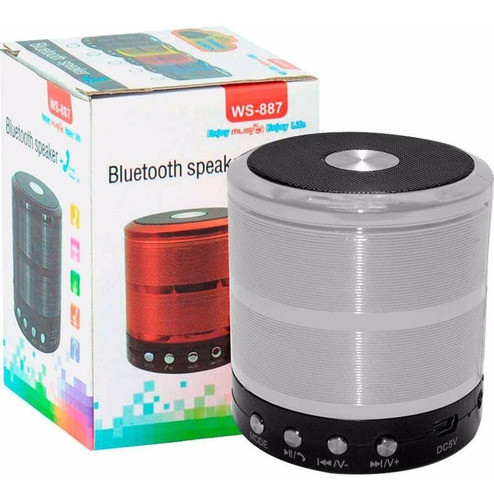 Caixa De Som Bluetooth Pendrive, Cartão Sd Rádio - Prata 0