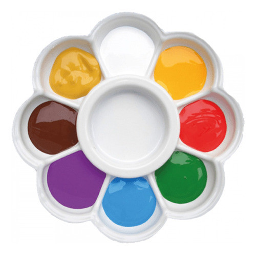 Kit 9 Bandeja Pintura Condor Godê Flor 8 Cavidades 0