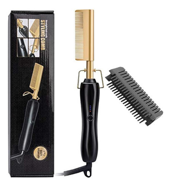Plancha Para El Cabello Con Peine Caliente, Peine De Cerámic 0