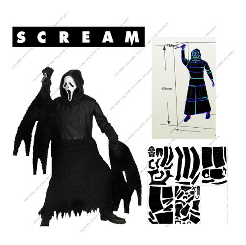 Scream Figura Papercraft 0