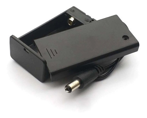 Portapilas Porta Pila Bateria 9v Con Llave + Tapa Cable Plug 0