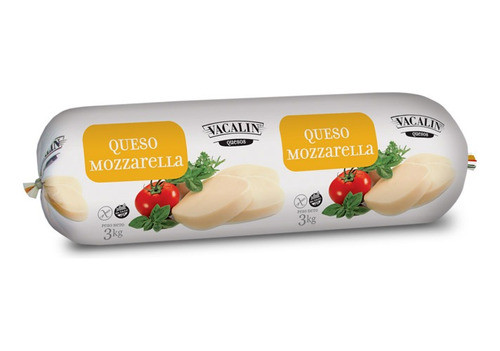 Queso Mozzarella Cilindro Vacalin X 3kg - Liniers - 0