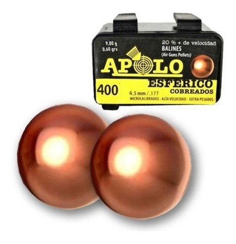 Chumbos Apolo Esfericos Cobreados 5.5mm X 200un Tiro Caza 0