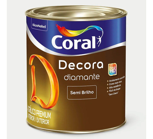 Tinta Coral Semibrilho Decora Diamante- Rosa Nevoada 800 Ml 0