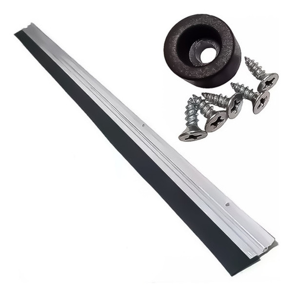 Rodo Veda Porta Protetor De Alumínio C/borracha 80 Cm 0