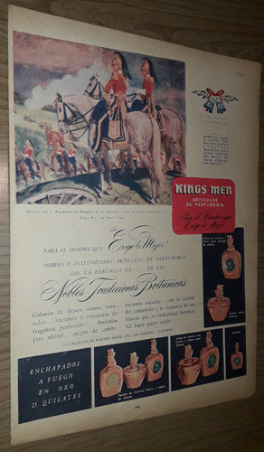 P187 Clipping Antigua Publicidad Perfume Kings Men 0