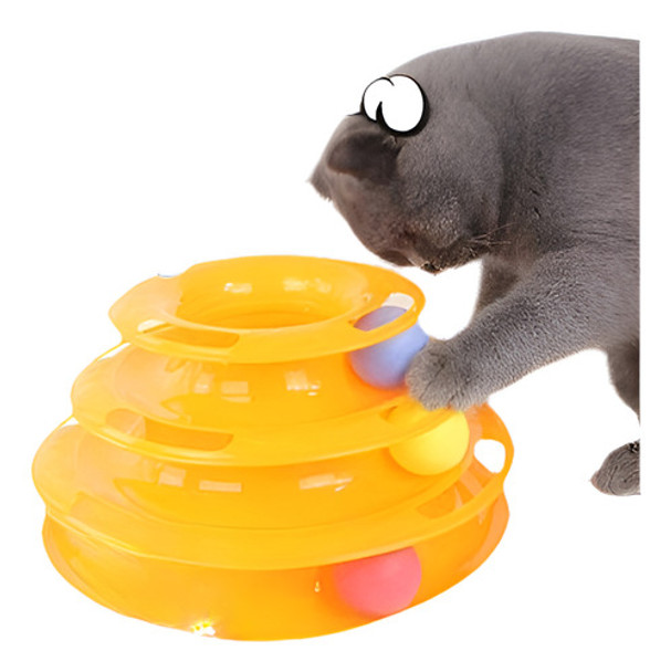 3tier Mascotas Diversión Placa Trilaminar Juguete Gato Kitty 0