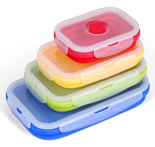 Contenedor Plegable Silicona Almacenamiento Alimentos Juego 0