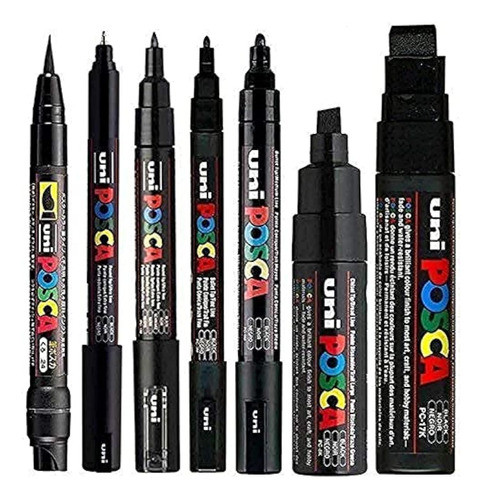 Uni Posca Paquete De Marcadores Mixtos  7 0