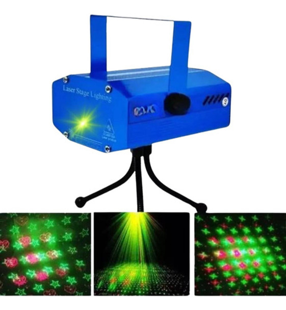 Raio Laser Jogo De Luz Holográfico Strobo Led Pisca 0