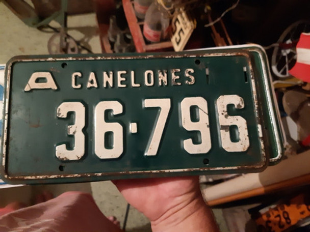 Matricula Canelones Verde  36.796 Conf 0