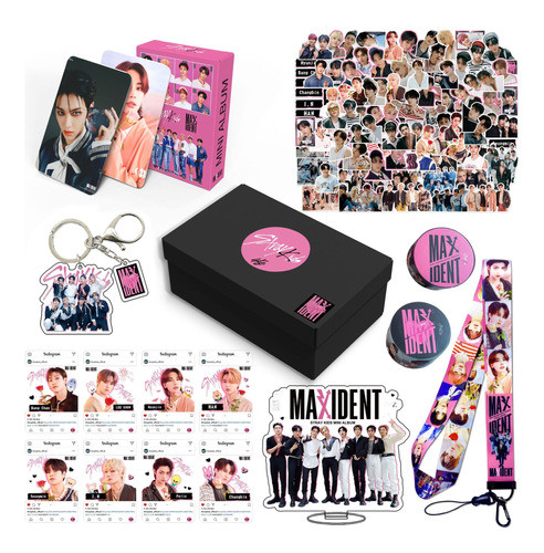Chaveiro Stray Kids Maxident, Caixa De Presente, Cartão Pequ 0