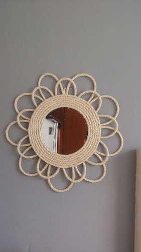 Mandala Boho Espelho E Corda 0