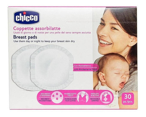 Discos Absorventes Descartáveis Anti-bacterianos Chicco - 30 0