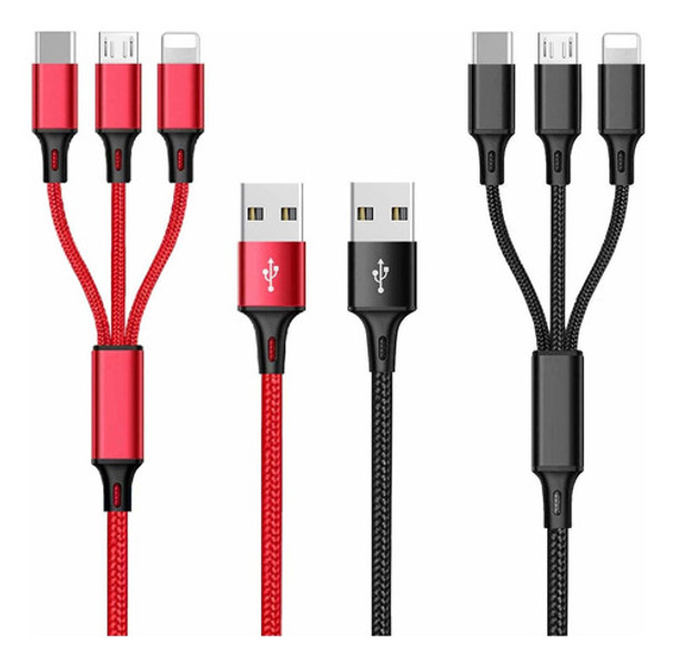 Cable De Carga Mltiple, Paquete De 2 Cables De Carga Multite 0