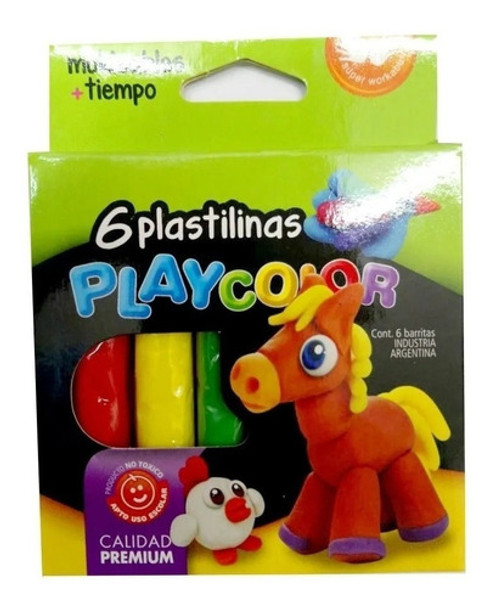 Plastilinas Playcolor Caja X 6 Colores X 10 Cajas 0