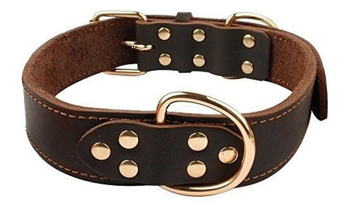 Cuero De Collar De Perro Beirui - Cuero Latigo Genuino Suave 0