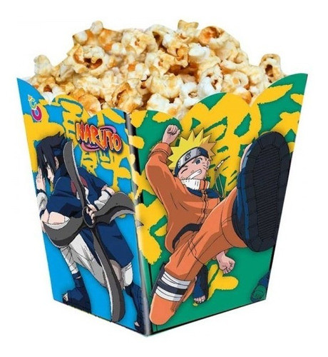 Cajita Pochoclera X 6 U Naruto  Cumpleaños Cotillon 0