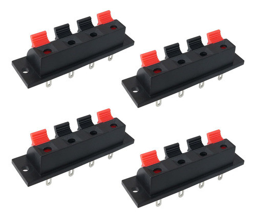 Lrong 4 Unids Jack Socket Spring Push Release Connector Spea 0