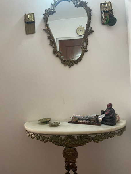 Dresuar / Dressoire Bernstein C/espejo Antiguo Bronce Mármol 0