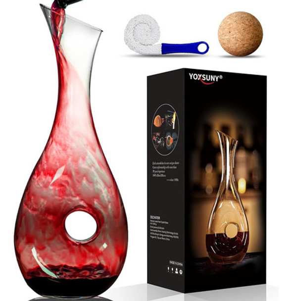 Yoxsuny Decantador De Vino Con Tapón De Corcho Y Cepillo Vid 0