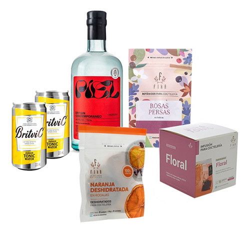 Combo Gin Piel Set Experiencia Botanicos Coctelería 0