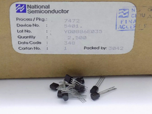 08 Peças Transistor 2n5401 National Semicondutores Original 0