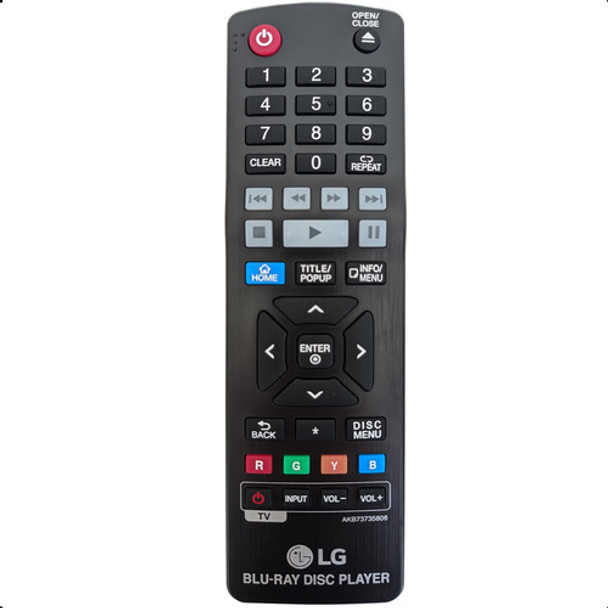 Controle Remoto Blu-ray LG Bp440-p.bpolllk Preto Original 0