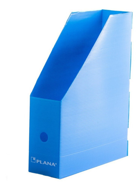 Revistero Plástico Plana Azul Pack X 10 0