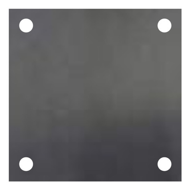 Platina Placa 10x10cm De Hierro Gruesa 5 Mm Perforada 0