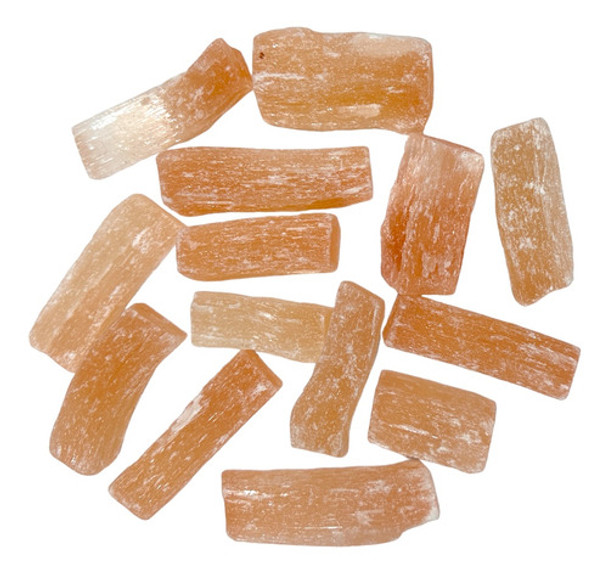 Bastão De Pedra Selenita Laranja Natural Bruta - 250g 0