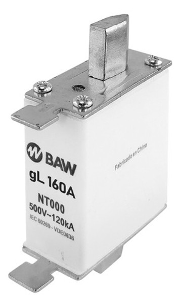 Fusible Nh 160a Baw Nt000 500v 120ka Alta Capacidad Ruptura 0