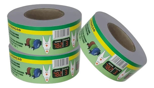 Rolo/bobina De Senha Atendimento Numerada 3 Dígitos C/ 2000 0