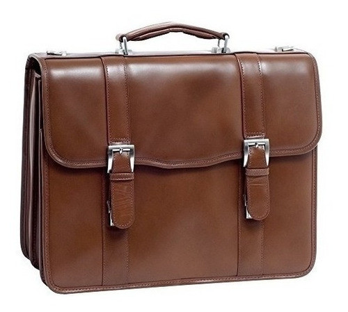 Double Compartment Laptop Case Leather Small Brown Flo 0