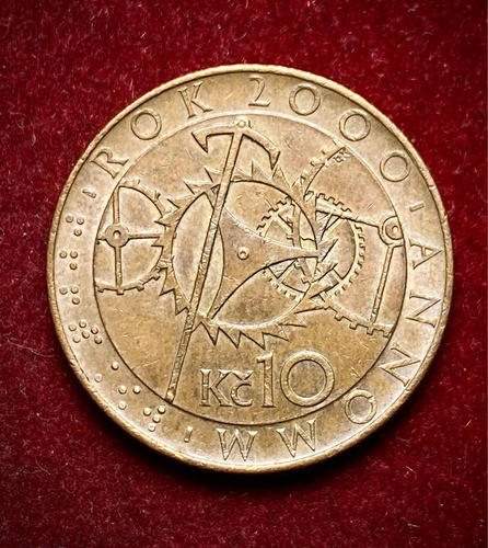 Moneda 10 Coronas Republica Checa 2000 Milenio Km 42 0