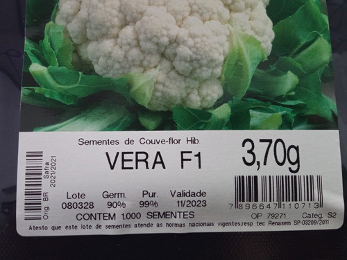 Semente Couve Flor Vera 0