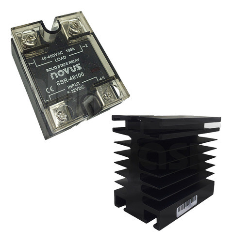 Rele De Estado Solido Novus 100a + Dissipador De Calor Novus 0