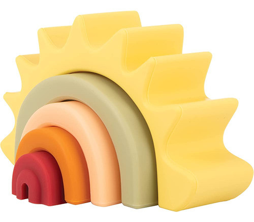 Nuby Soft Silicone Stackable Sun Interactive Toy Para El Des 0