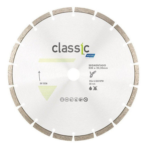 Disco Diamantado Norton Classic 230mm Segmentado - Ynter Ind 0