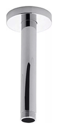 Brazo Caño Vertical Ducha Techo Acero Cromado 20cm + Roseta 0