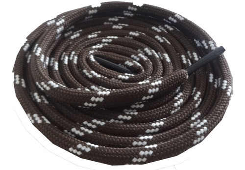 Par Cadarço Redondo Botas Coturnos 1.35mt Marrom/branco 0