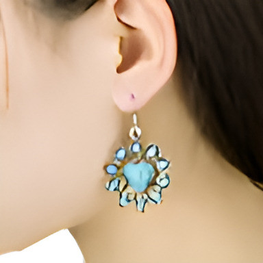 Mujer Moda Corazón Pendientes Forma De Temperamento Pendient 0