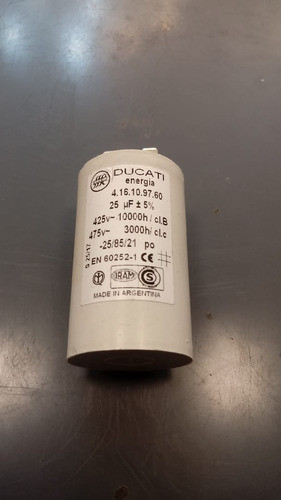 Capacitor 400v 25mf S/tornillo Doble Faston Ducati - Stg 0