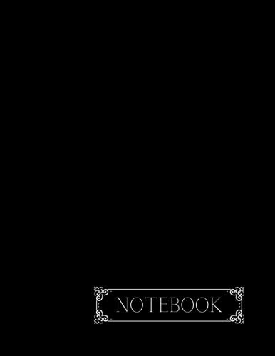 Composition Notebook: Black Elegant Cover, Wide Ruled Lined 0
