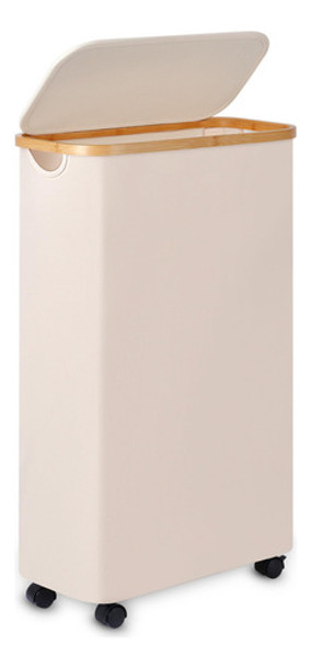 Merkisa Cesta De Lavanderia Delgada De 60 Litros Con Ruedas, 0