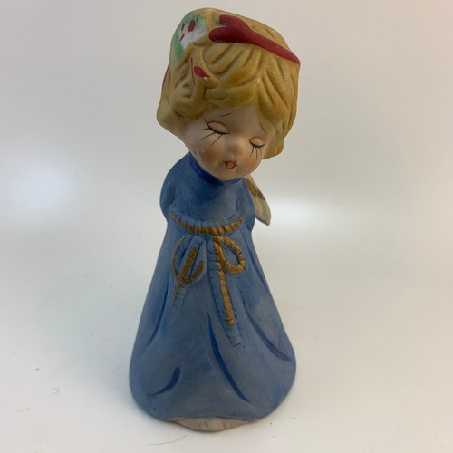 Figura Porcelana - Angel Angelito Campana - Antigua 0