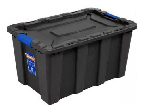 Caja Contenedor Plastico Apilable Negro 100lt Wadfow Wtb331b 0